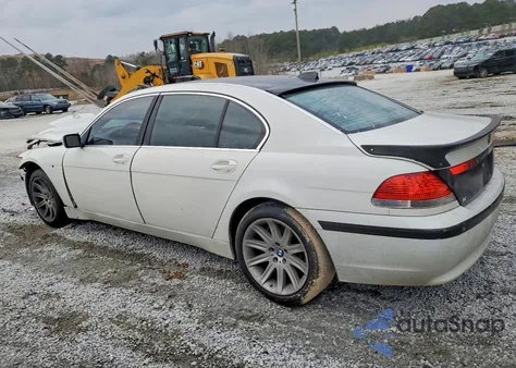 2004 BMW 745 Li из США, поврежденный, VIN WBAGN63474DS48758